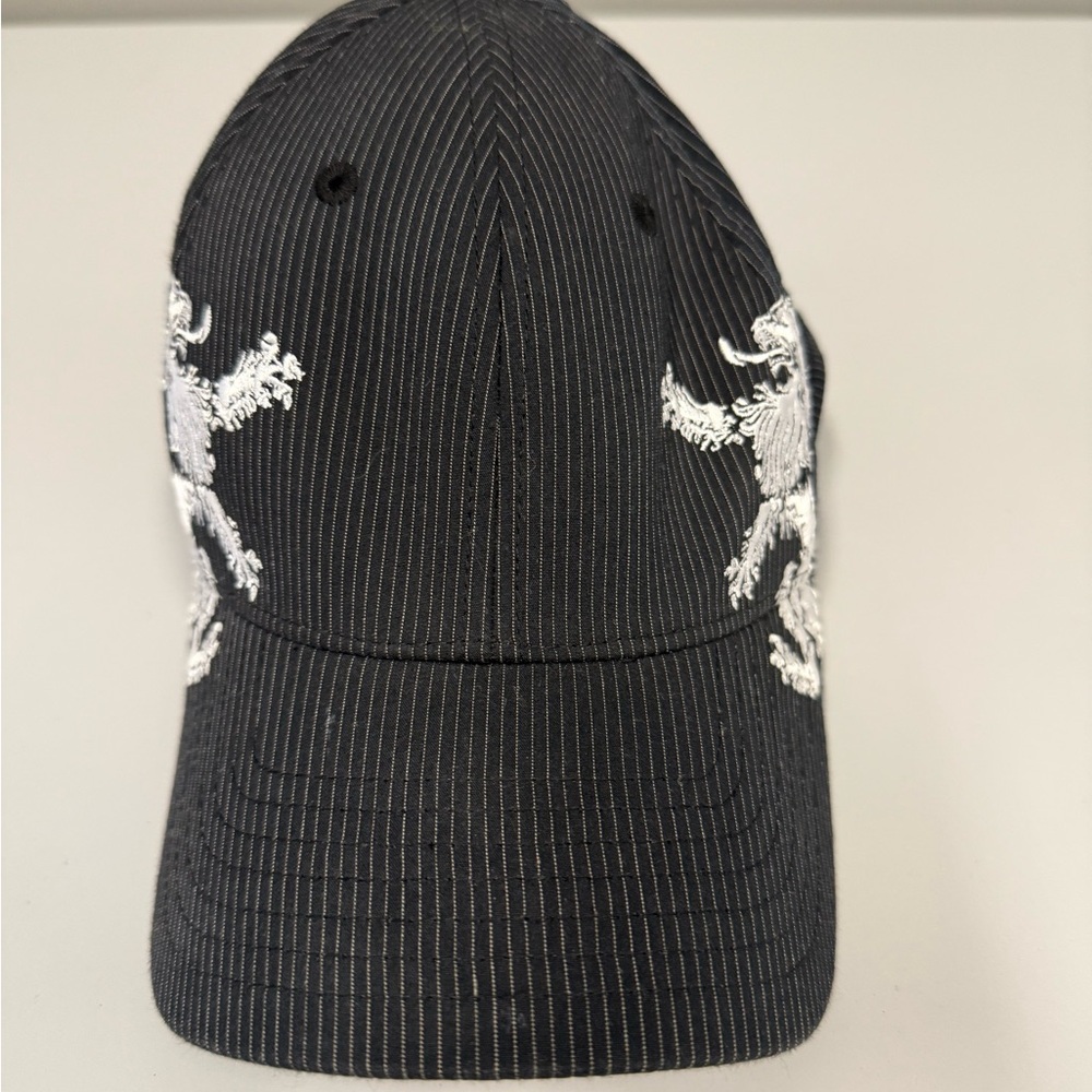 Ben Sherman Black Pinstripe Hat with White Embroidery